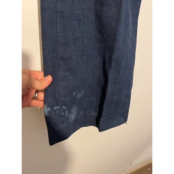 VTG Anastasas Womens 70s Dark Wash Denim Lace Front Bellbottom Flare Jeans 28x31 - Picture 5 of 14